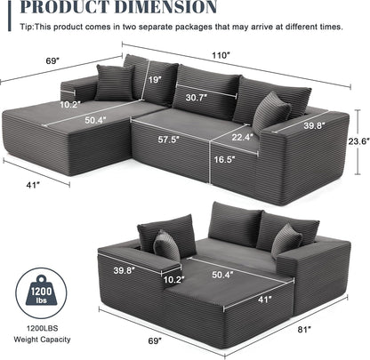 Lumen Boneless Cloud Couch "NINE"