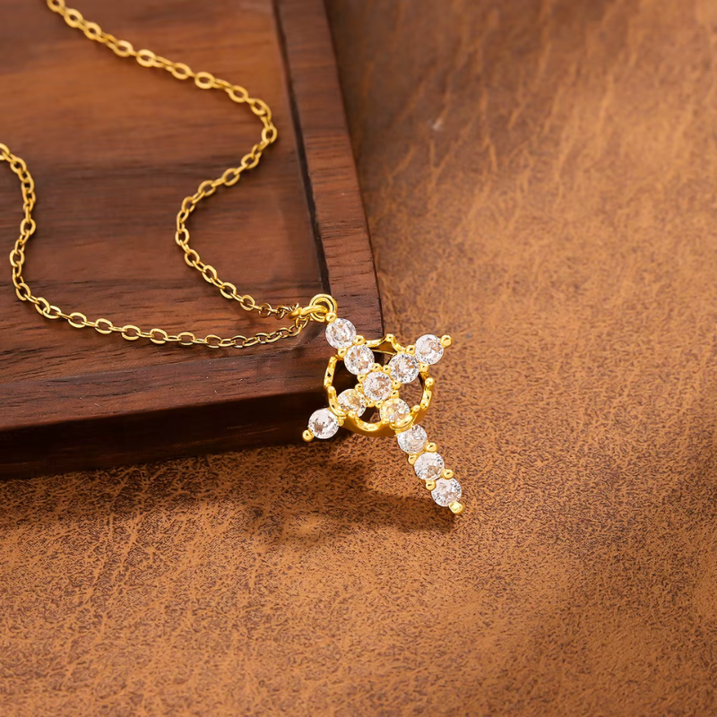 Protective Cross and Crown Necklace + Free Ebook