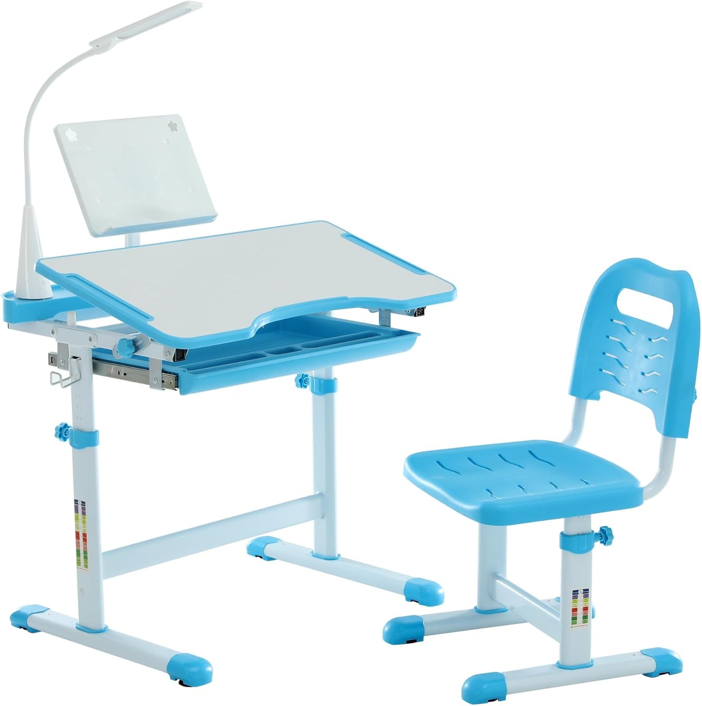 EduSpark Kids Study Hub - funksjonelt sett med skrivebord og stol