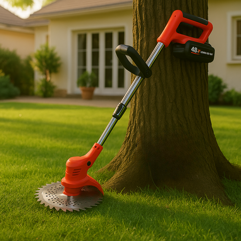 D80 PRO High-Power Cordless Brush Cutter – Cuts Grass, Bushes and Thick Branches