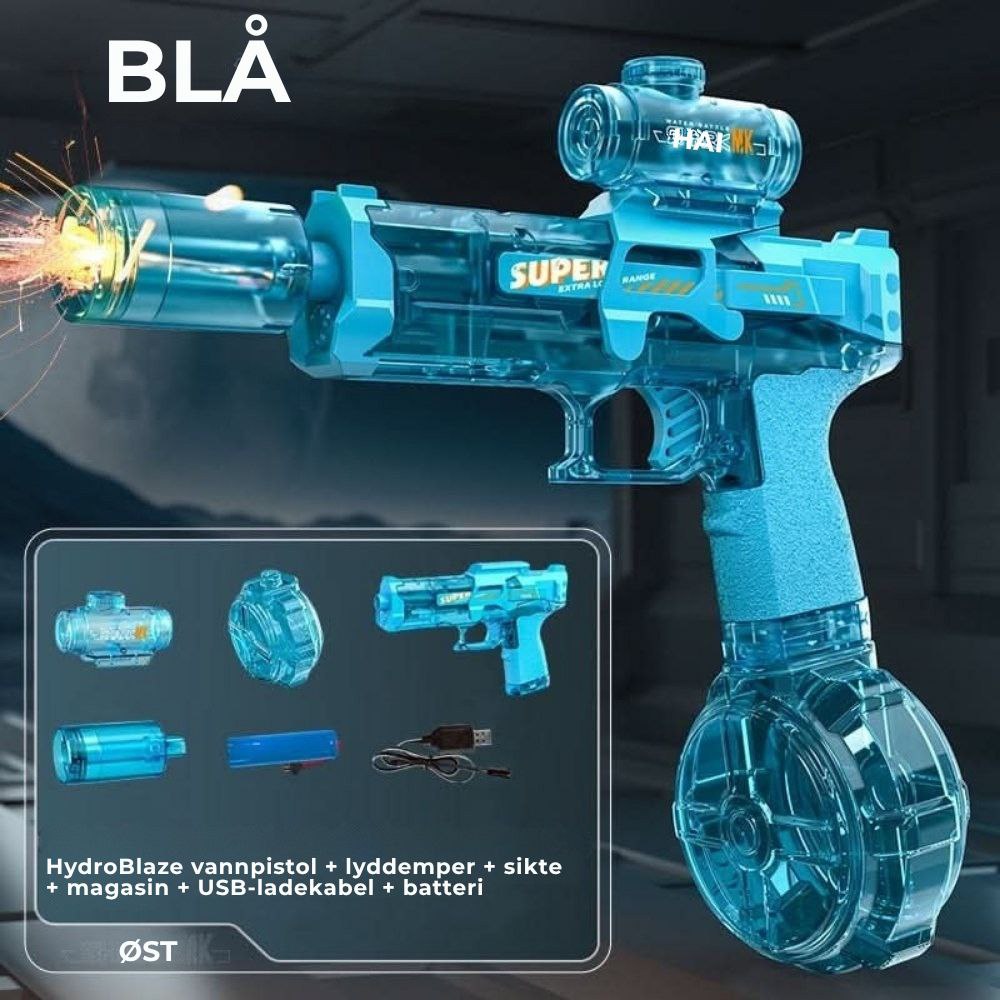 HydroBlaze™ - Elektrisk vannpistol med flammeeffekt