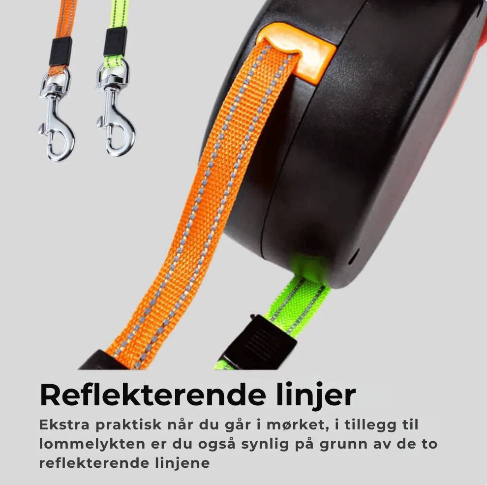 DuoLeash™ – 2-i-1 hundebånd med lys